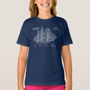 USS Constitution - Ship Blueprint Plans ABD T-Shirt