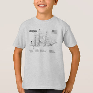 USS Constitution - Ship Blueprint Plans SD T-Shirt