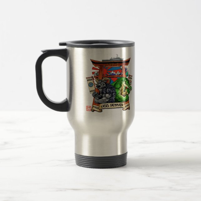 USS Denver LPD-9 Decommissioning Mug (Left)