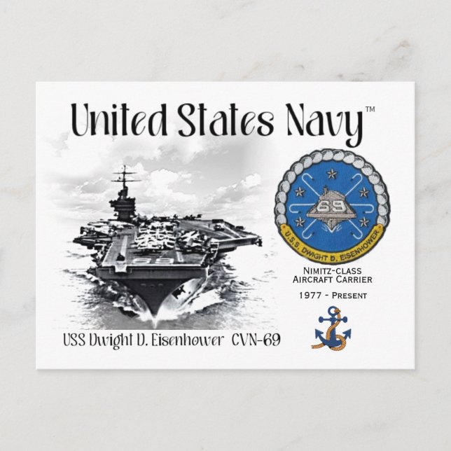 USS DWIGHT D. EISENHOWER CVN-69 - Carte postale (Devant)