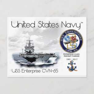 USS ENTERPRISE CVN-65 -  POSTCARD