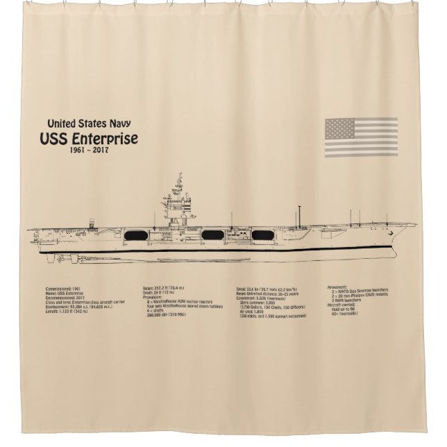 USS Enterprise - Ship Blueprint Plans SD (Front)