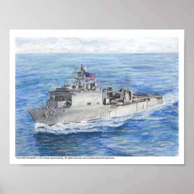 USS FORT MCHENRY Art Print (Front)