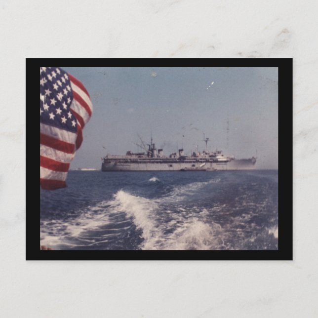 USS Fulton AS-11 Postcard (Front)