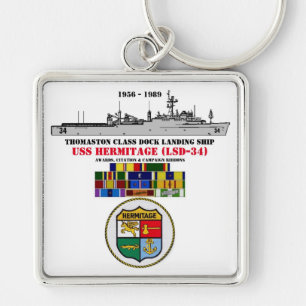 USS HERMITAGE (LSD-34) KEYCHAIN
