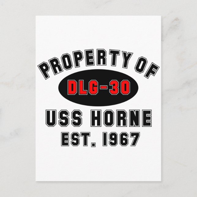 USS Horne DLG-30 Postcard (Front)