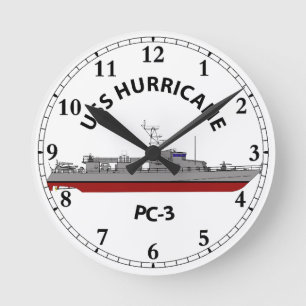 USS Hurricane PC-3 Patrol Coastal Round Clock