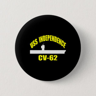 Uss Independence Cv-62 Aircraft Carrier Fathers Da 2 Inch Round Button