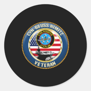 Uss Independence Cv-62 Aircraft Carrier Veteran Fl Classic Round Sticker
