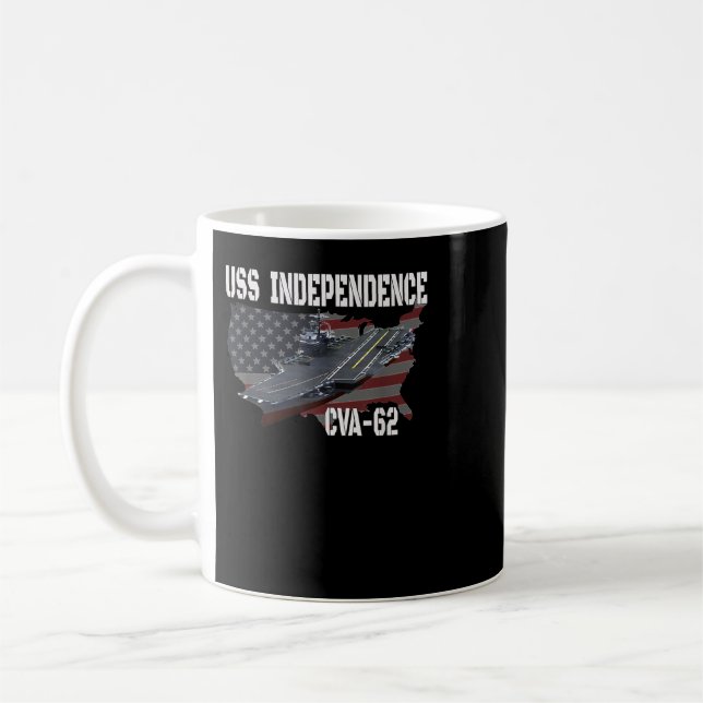 USS Independence CVA-62 Aircraft Carrier Veterans  Coffee Mug (Left)