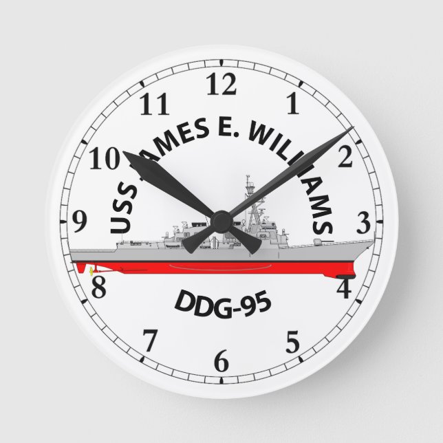 USS JAMES E. WILLIAMS - ARLEIGH BURKE  ROUND CLOCK (Front)