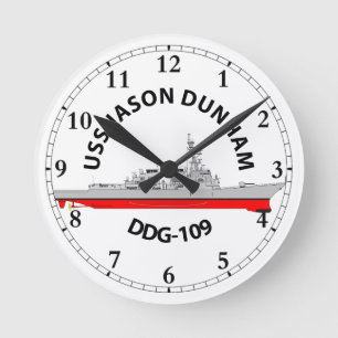 USS JASON DUNHAM - DDG-109 - ARLEIGH BURKE ROUND CLOCK