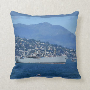 USS Jeremiah O'Brien Throw Pillow