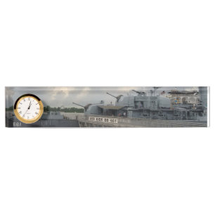USS KIDD DD 661 Nom Horloge Bureau Plaque
