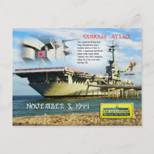 USS Lexington (CV-16), Corpus Christi, Texas Postcard