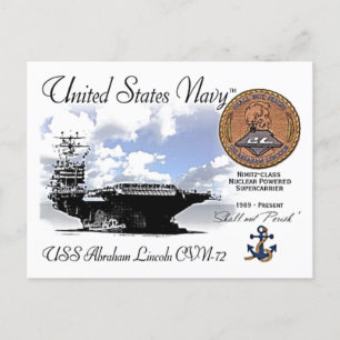 USS LINCOLN CVN-72 TRANSPORTEUR - CARTE POSTALE
