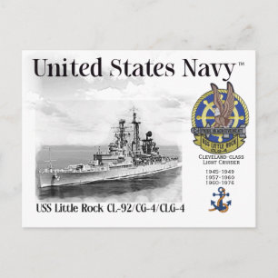 USS LITTLE ROCK CL-92/CG-4/CLG-4 Postcard