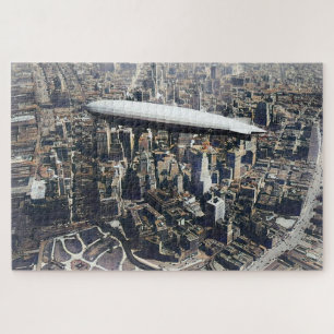 USS Los Angeles (ZR-3) Airship Over New York 1930  Jigsaw Puzzle