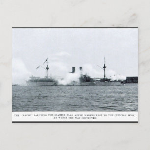 USS Maine in Havana Harbour Postcard