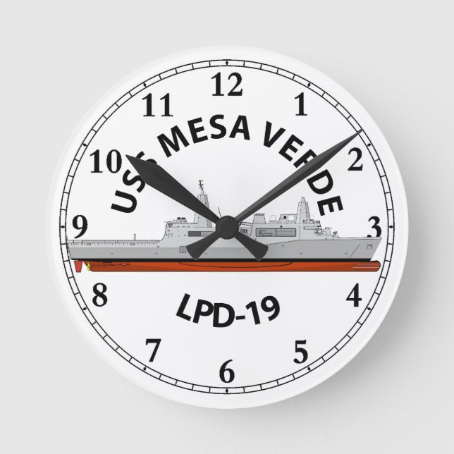 USS MESA VERDE, LPD-19, SAN ANTONIO    ROUND CLOCK (Front)