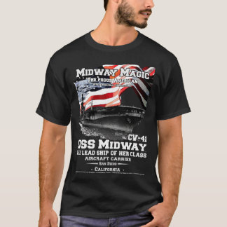 USS Midway CV41 aircraft carrier veterans T-Shirt