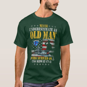 USS Midway CV 41 Aircraft Carrier Flag Underestima T-Shirt