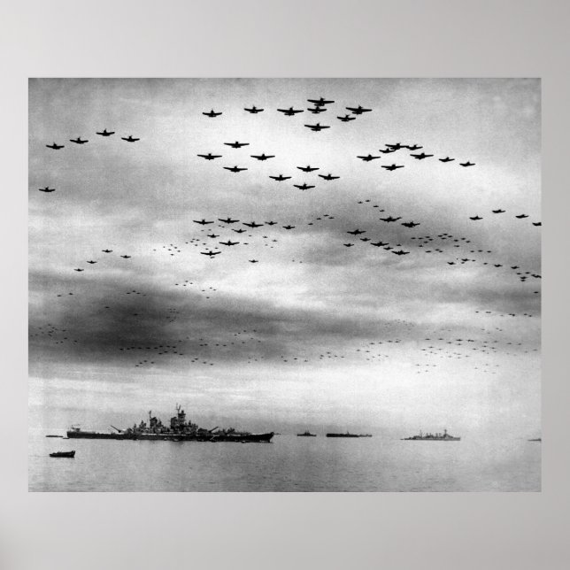 USS Missouri Flyover Surrender of Japan Poster (Front)