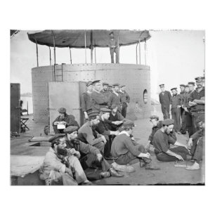 USS Monitor, July 9, 1862, 20 x 25 B/W photo print
