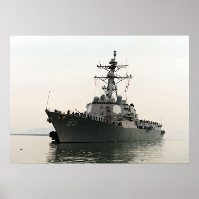 USS Mustin (DDG 89) Poster (Front)