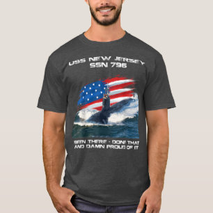 USS New Jersey SSN796 American Flag Submarine Vete T-Shirt