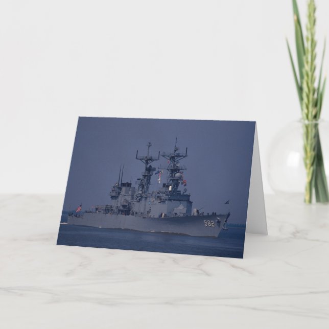 USS Nicholson", spruance class destroyer Card (Front)