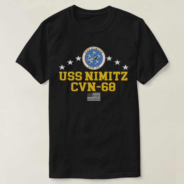 USS Nimitz CVN68  T-Shirt (Design Front)