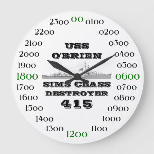 USS O'Brien (DD-415) Large Clock