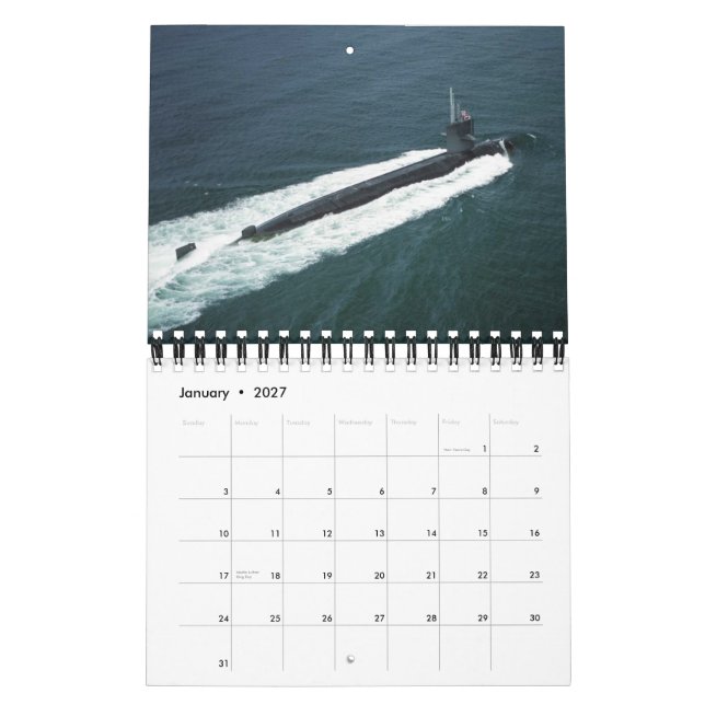 USS Pogy Calendar (A) (Jan 2027)