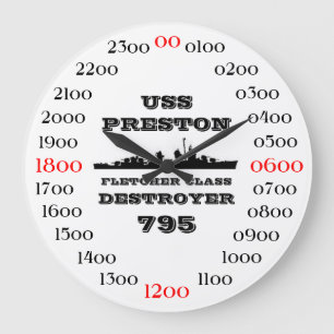 USS Preston (DD-795) Large Clock
