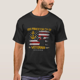 USS Princeton CV 37 Aircraft Carrier Veteran Flag T-Shirt
