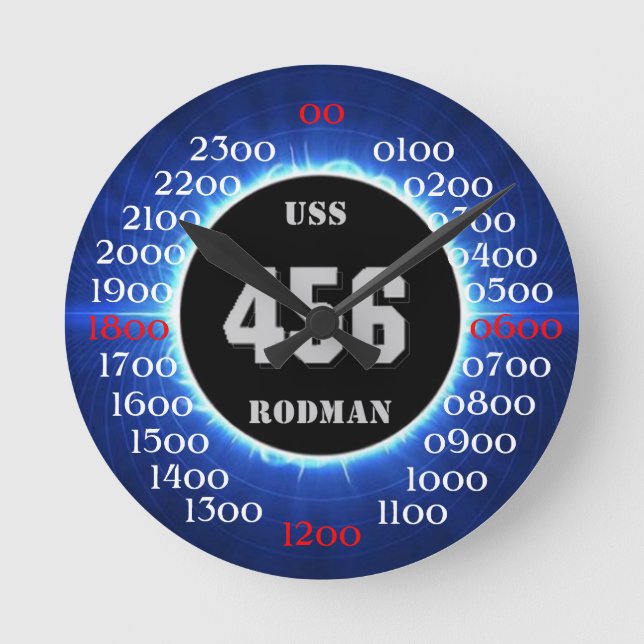 USS Rodman (DD-456) Round Clock (Front)