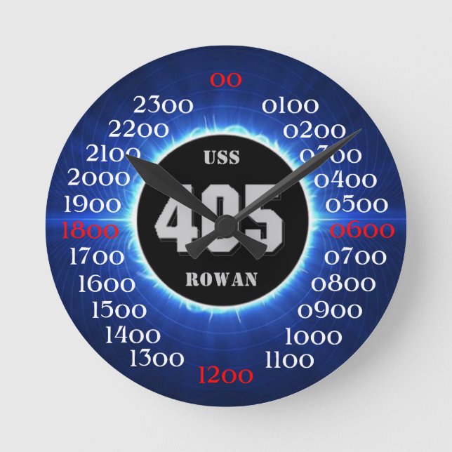 USS Rowan (DD-405) Round Clock (Front)