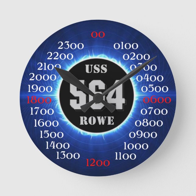 USS Rowe (DD-564) Round Clock (Front)