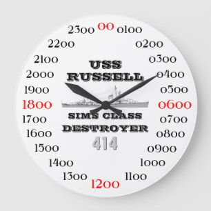 USS Russell (DD-414) Large Clock