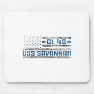 Uss Savannah World War Cruiser Cl-42 Us Army  Mouse Pad