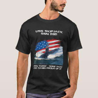 USS Skipjack SSN 585 American Flag Submarine Veter T-Shirt