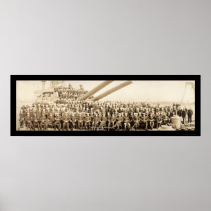 USS South Carolina LA Photo 1912 Poster