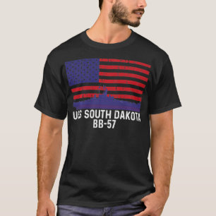 USS South Dakota BB57 Battleship Vintage American T-Shirt