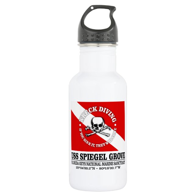 USS Spiegel Grove (best wrecks)  532 Ml Water Bottle (Front)