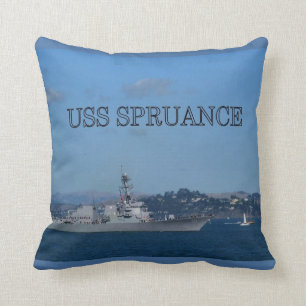 USS Spruance Throw Pillow