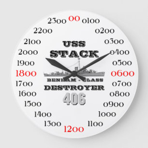 USS Stack (DD-406) Large Clock