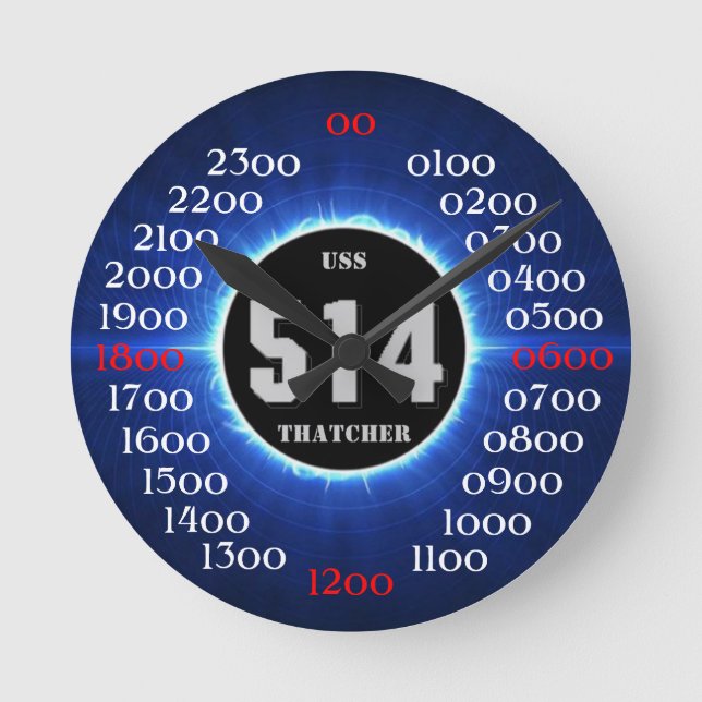 USS Thatcher (DD-514) Round Clock (Front)