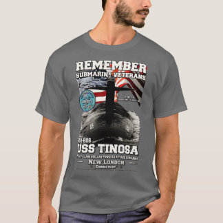 USS Tinosa SSN606 Permitclass submarine T-Shirt
