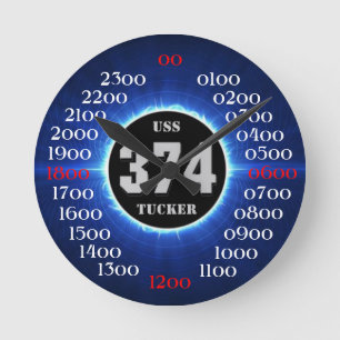 USS Tucker (DD-374) Round Clock
